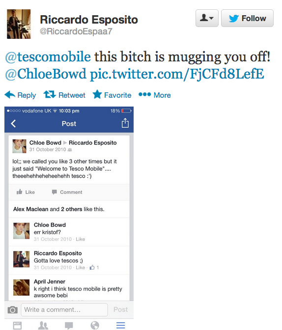 Tesco Mobile Twitter conversation