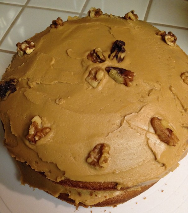 Coffee walnut cake